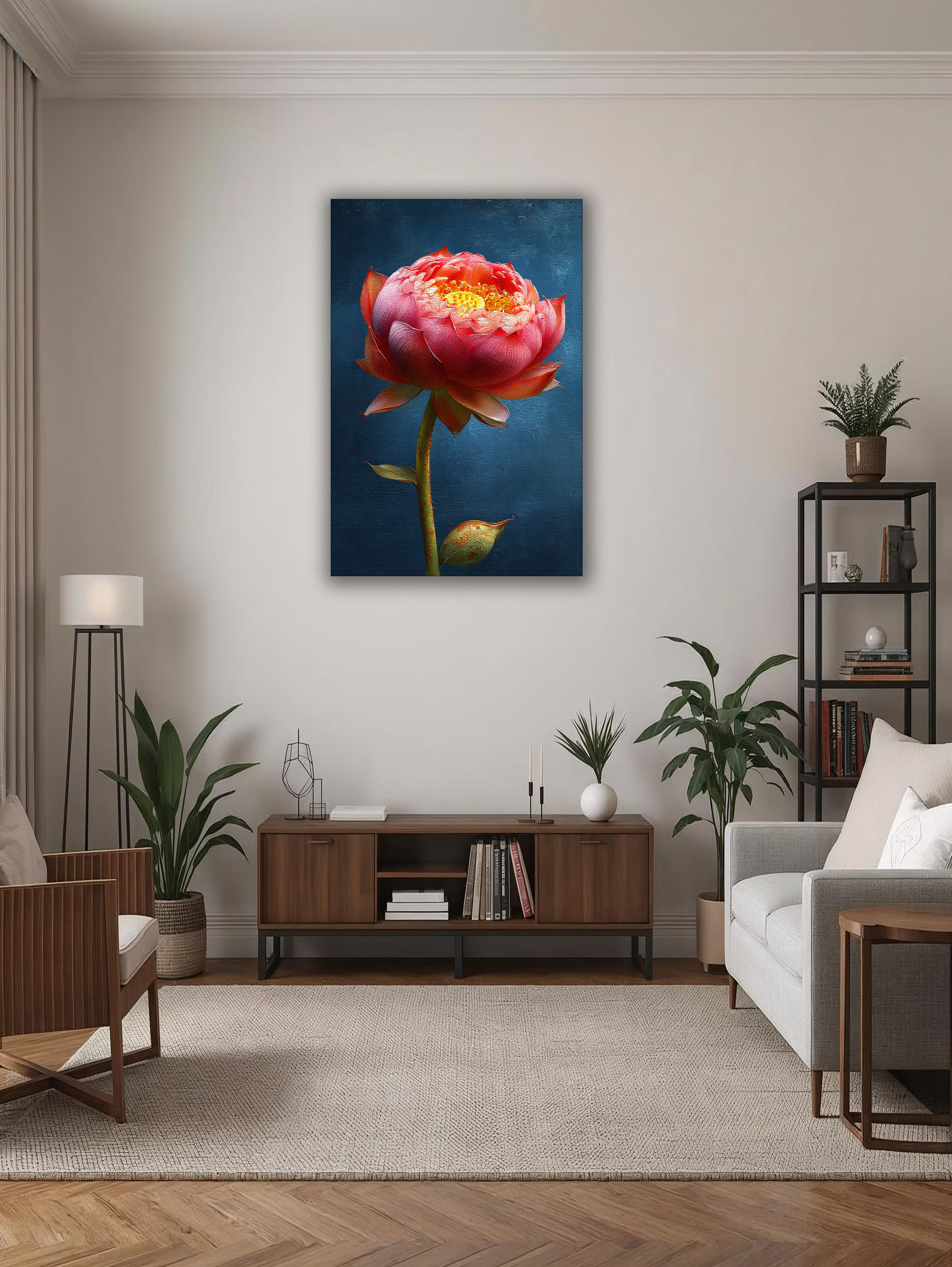 Korean Lotus of Enlightenment Canvas Art