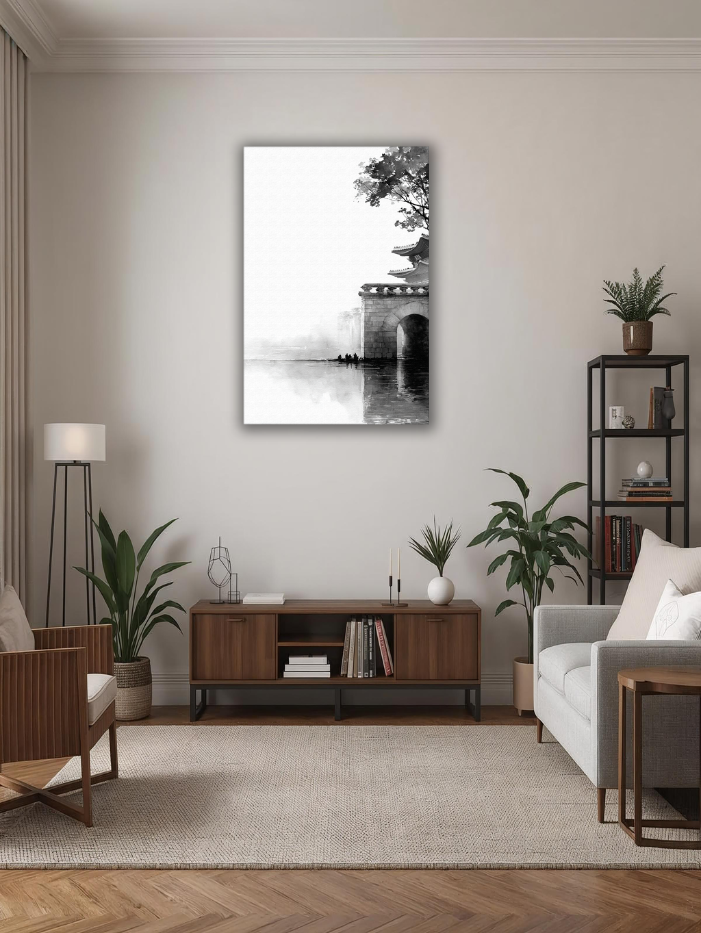 Korean Heritage Gate of Reflection Canvas Art