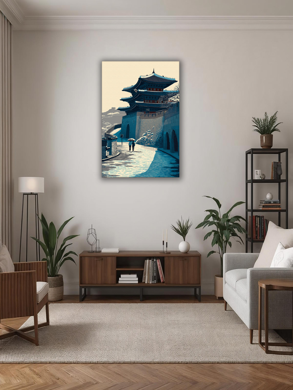 Korean Fortress Gate of Suwon Canvas Art