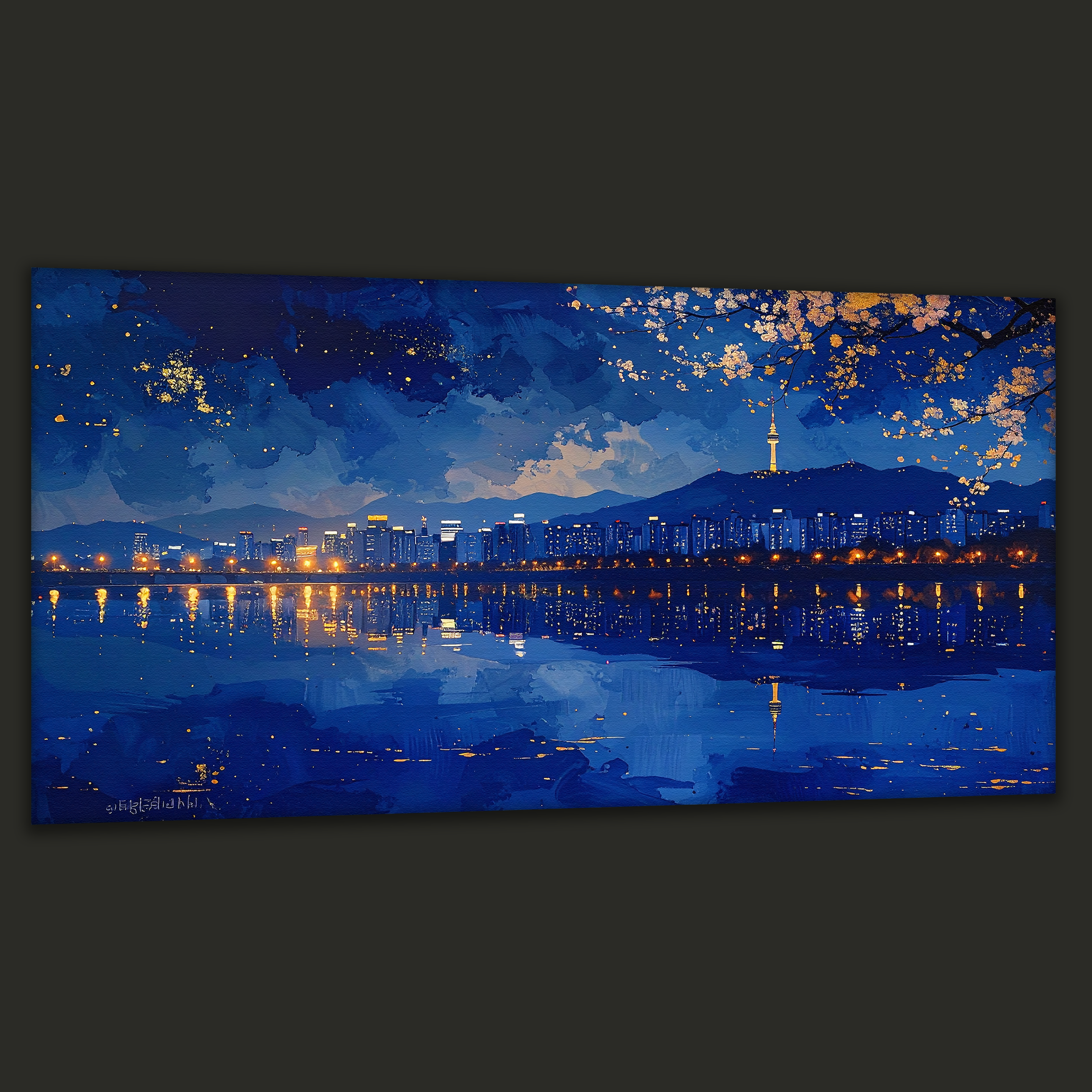 Seoul by Night (Landscape Canvas Edition)