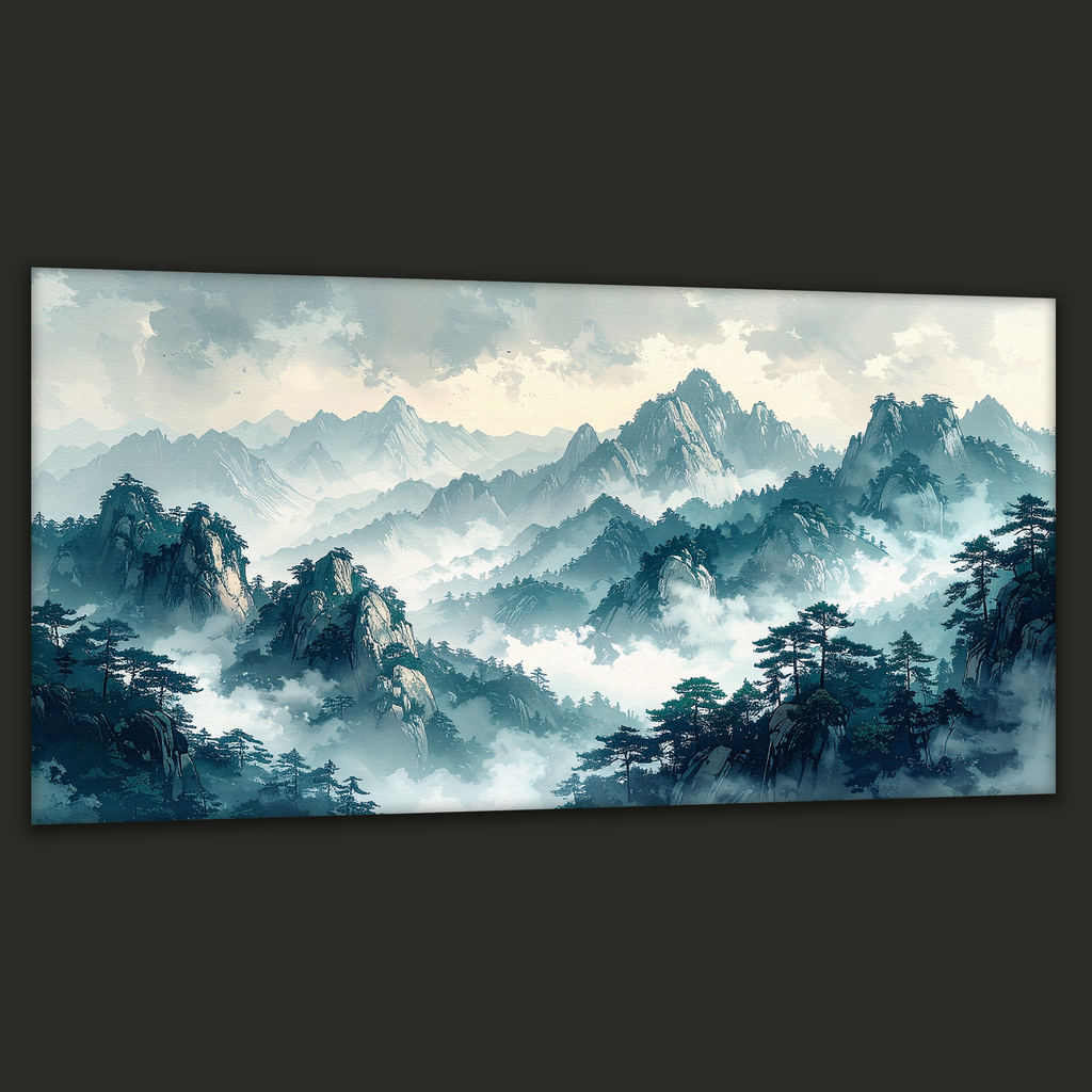 Misty Mountains of Korea (Landscape Canvas Edition)