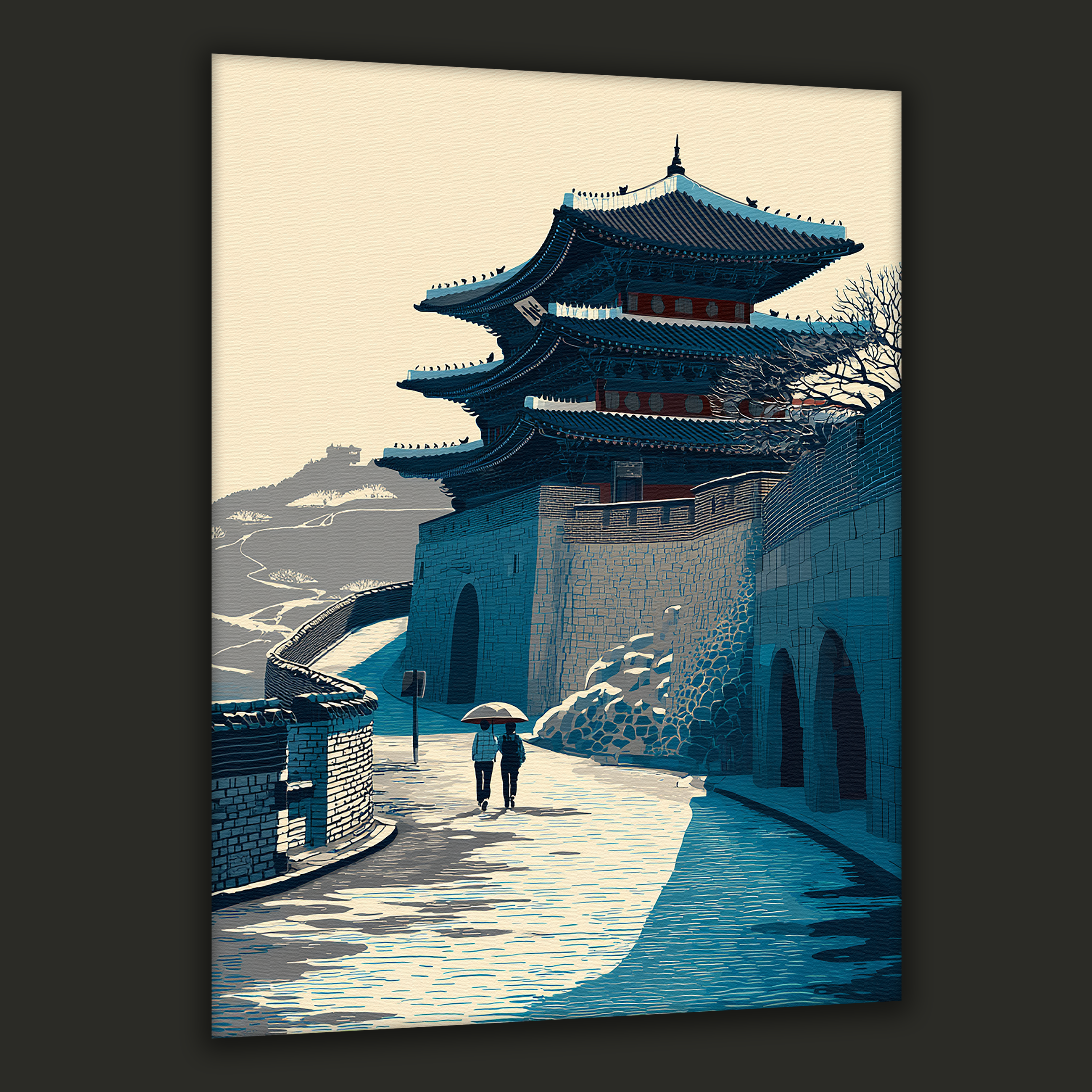 Korean Fortress Gate of Suwon Canvas Art
